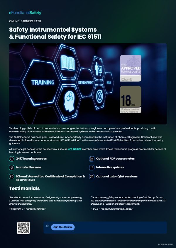 Cover of the SIS and Functional Safety for IEC 61511 brochure